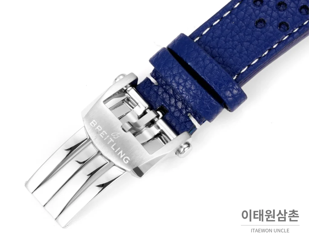 브라이틀링 트랜스오션 크로노그래프 블루다이얼 스틸 오토매틱 41mm
