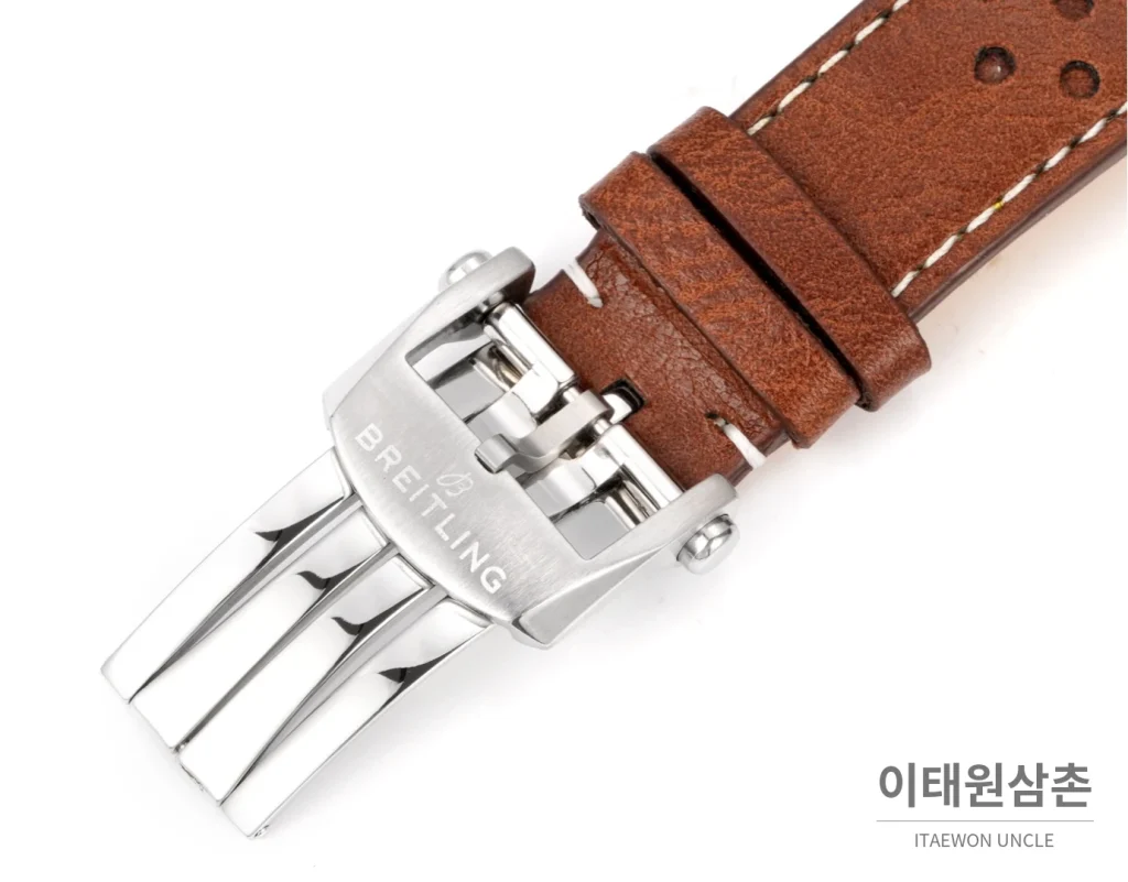 브라이틀링 트랜스오션 크로노그래프 브라운다이얼 스틸 오토매틱 41mm