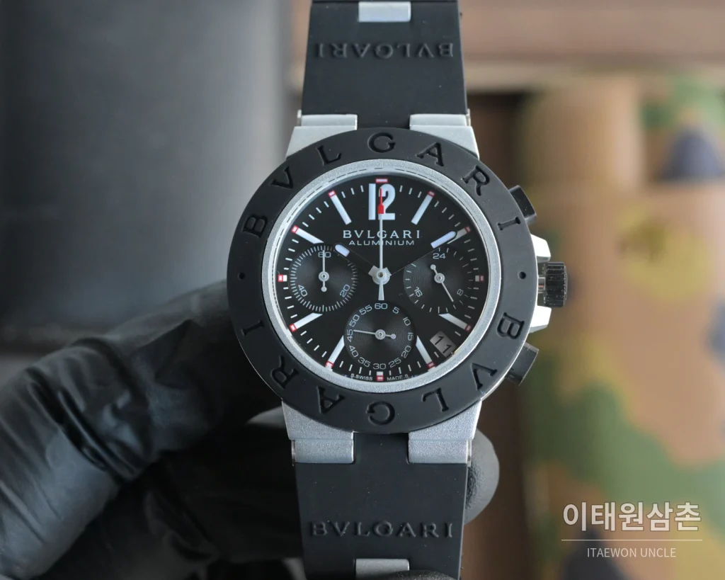 불가리 알루미늄 크로노그래프 오토매틱 40mm
