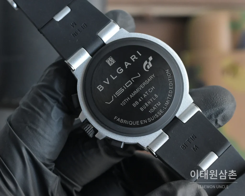 불가리 알루미늄 크로노그래프 오토매틱 40mm 옐로우 다이얼