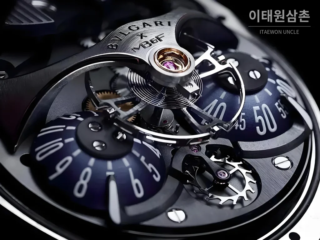 불가리 세르펜티 MB&F 티타늄 스켈레톤 매뉴얼 53mm