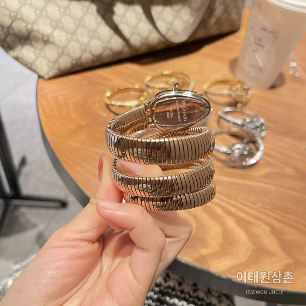 불가리 세르펜티 미스테리오시 오토매틱 로즈골드 다이얼