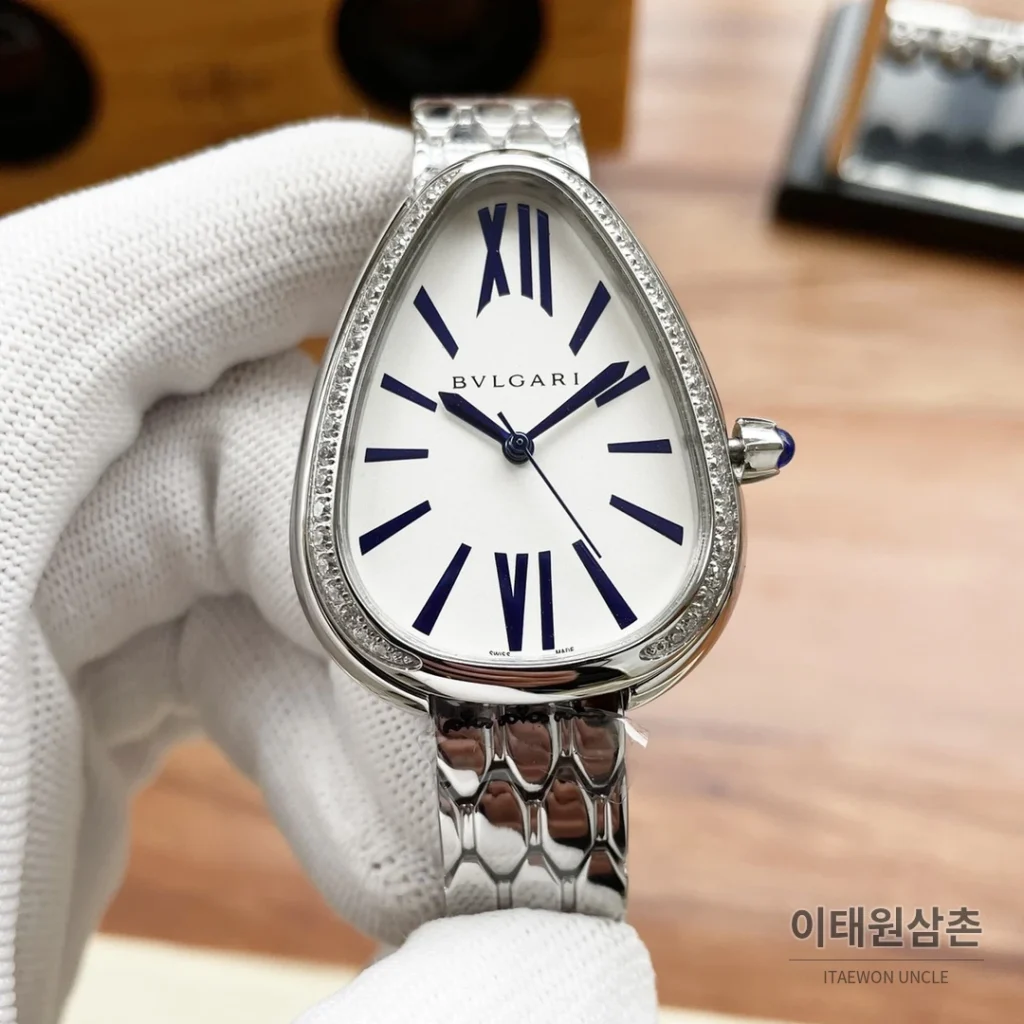 불가리 세르펜티 세두토리 핑크카보숑 오토매틱 35mm 실버 (2)