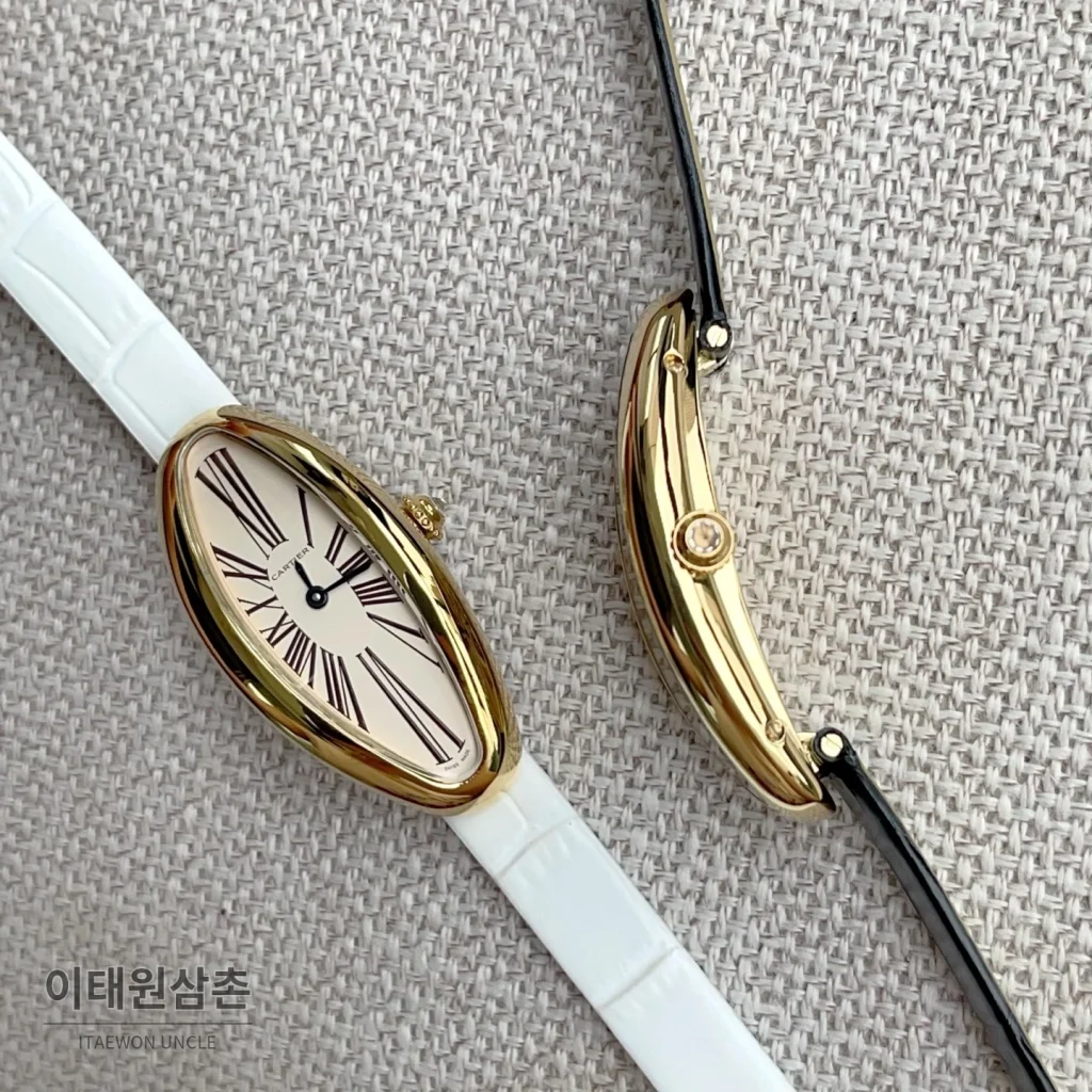 까르띠에 베누아 알롱제 실버다이얼 쿼츠 워치 47mm