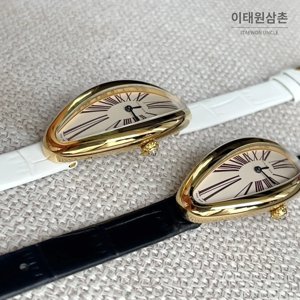 까르띠에 베누아 알롱제 실버다이얼 쿼츠 워치 47mm