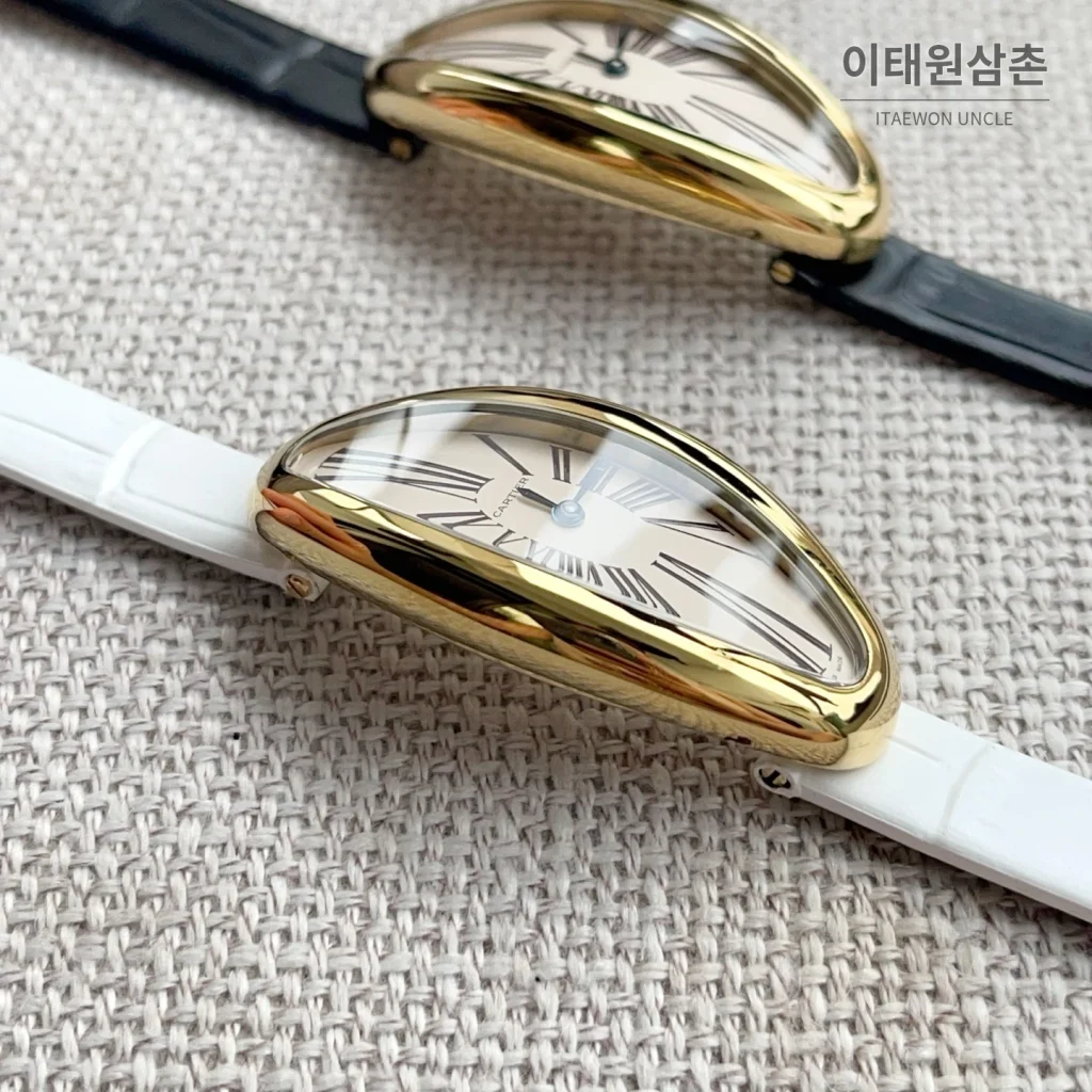 까르띠에 베누아 알롱제 실버다이얼 쿼츠 워치 47mm