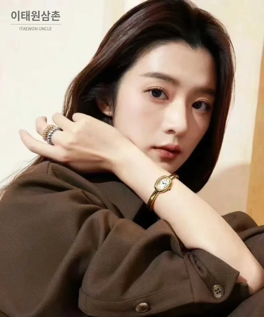 까르띠에 베누아 브레이슬릿 골드 로즈골드 타원형 화이트다이얼 블루핸즈 쿼츠 24.6mm
