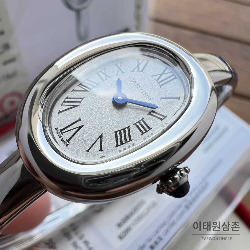 까르띠에 베누아르 미니 화이트골드 브레이슬릿 쿼츠 18.7mm