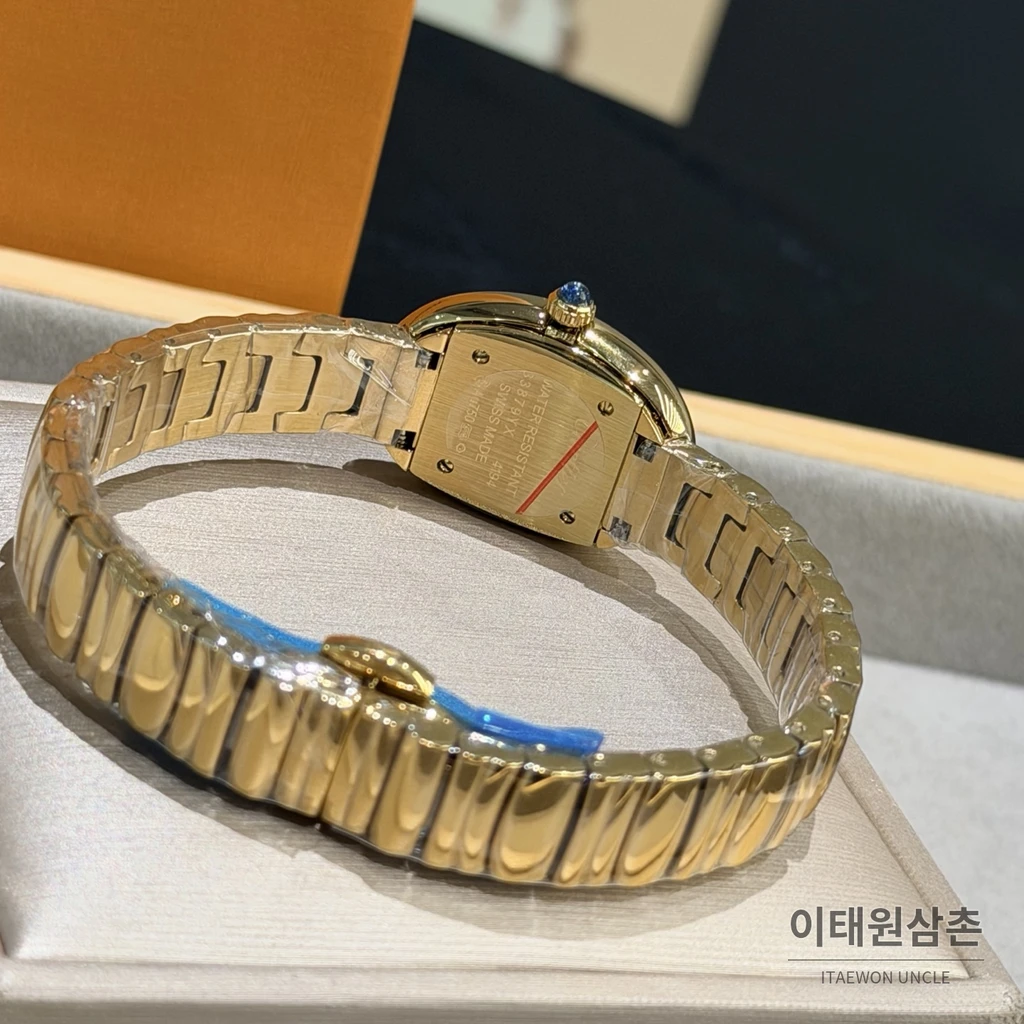 까르띠에 베누아 스틸 실버다이얼 블루핸즈 여성 시계 32mm