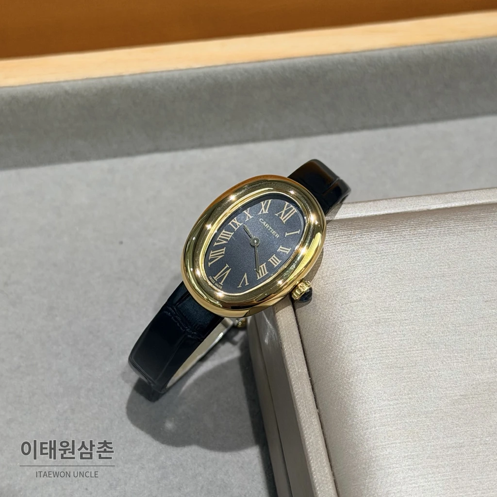 까르띠에 베누아 옐로우골드톤 실버다이얼 여성 시계 32mm