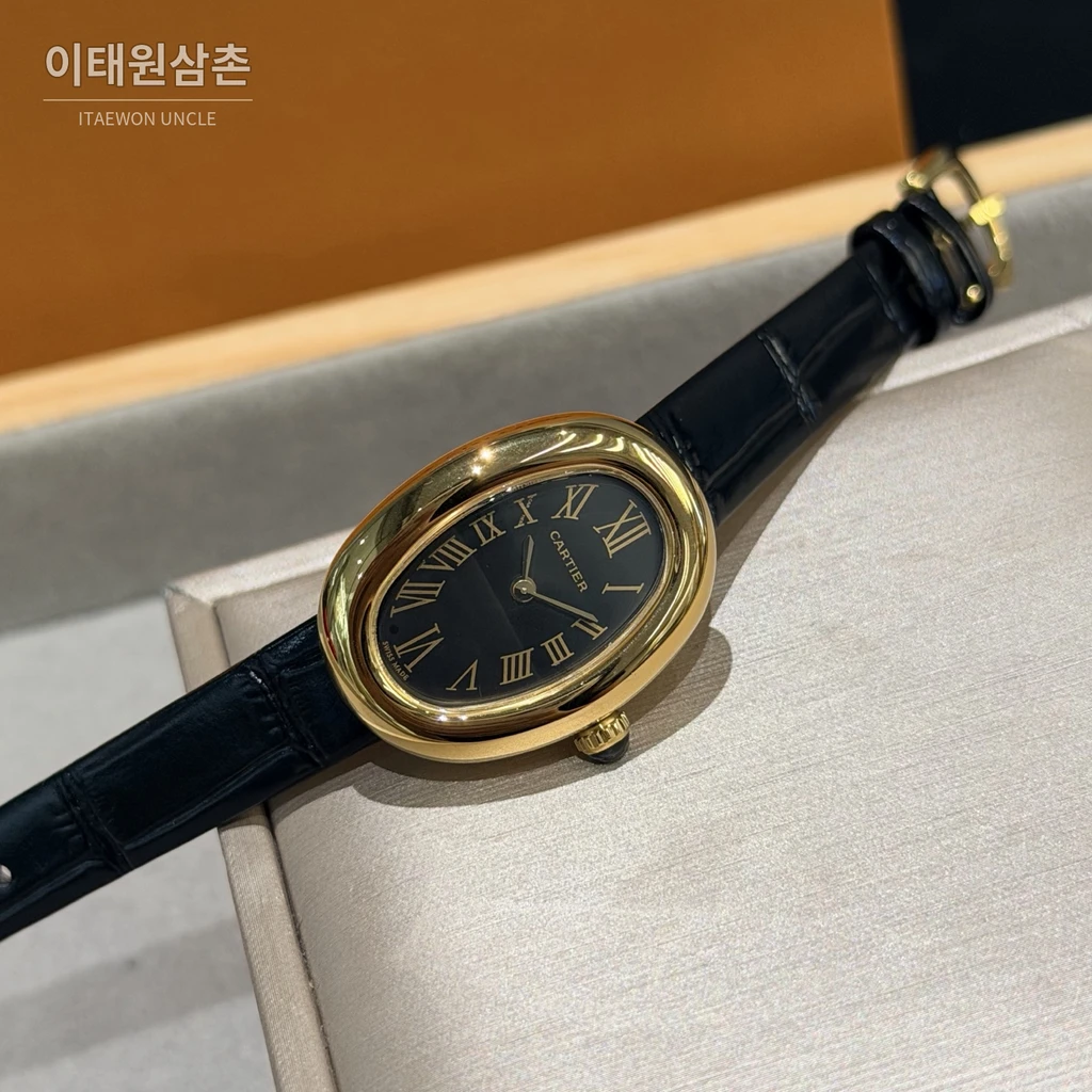 까르띠에 베누아 옐로우골드톤 실버다이얼 여성 시계 32mm