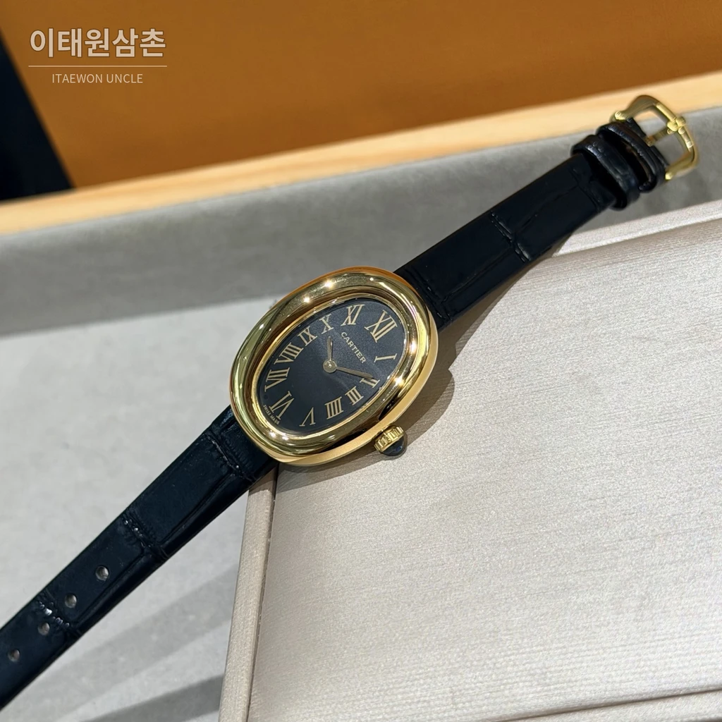 까르띠에 베누아 옐로우골드톤 실버다이얼 여성 시계 32mm