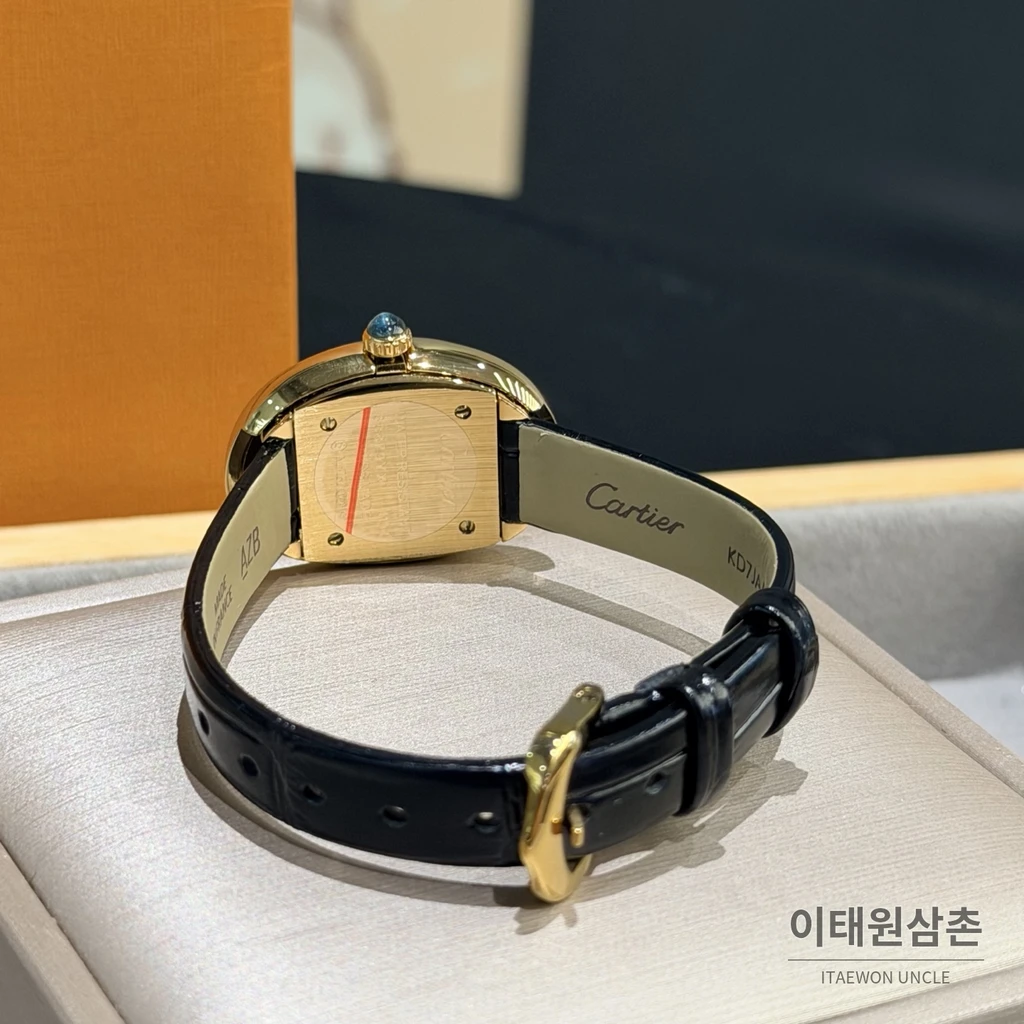 까르띠에 베누아 옐로우골드톤 실버다이얼 여성 시계 32mm