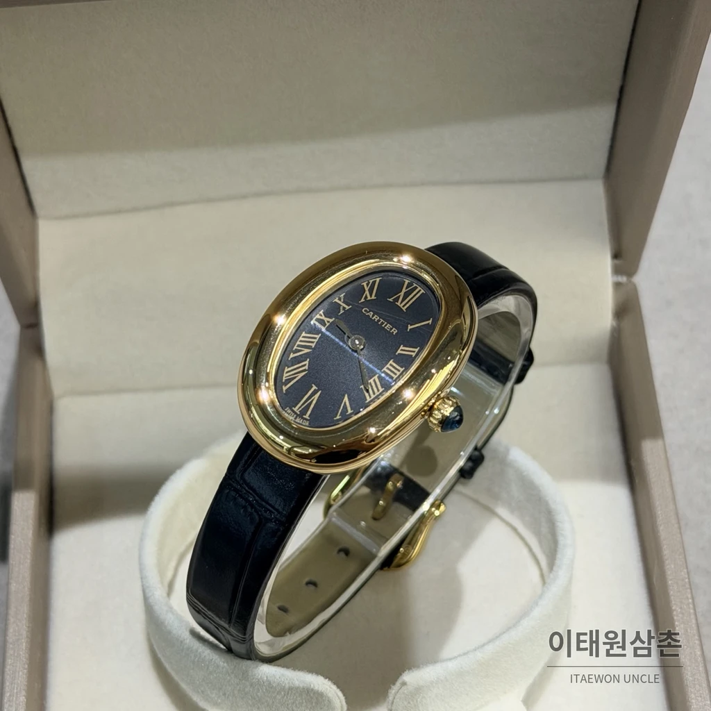 까르띠에 베누아 옐로우골드톤 실버다이얼 여성 시계 32mm