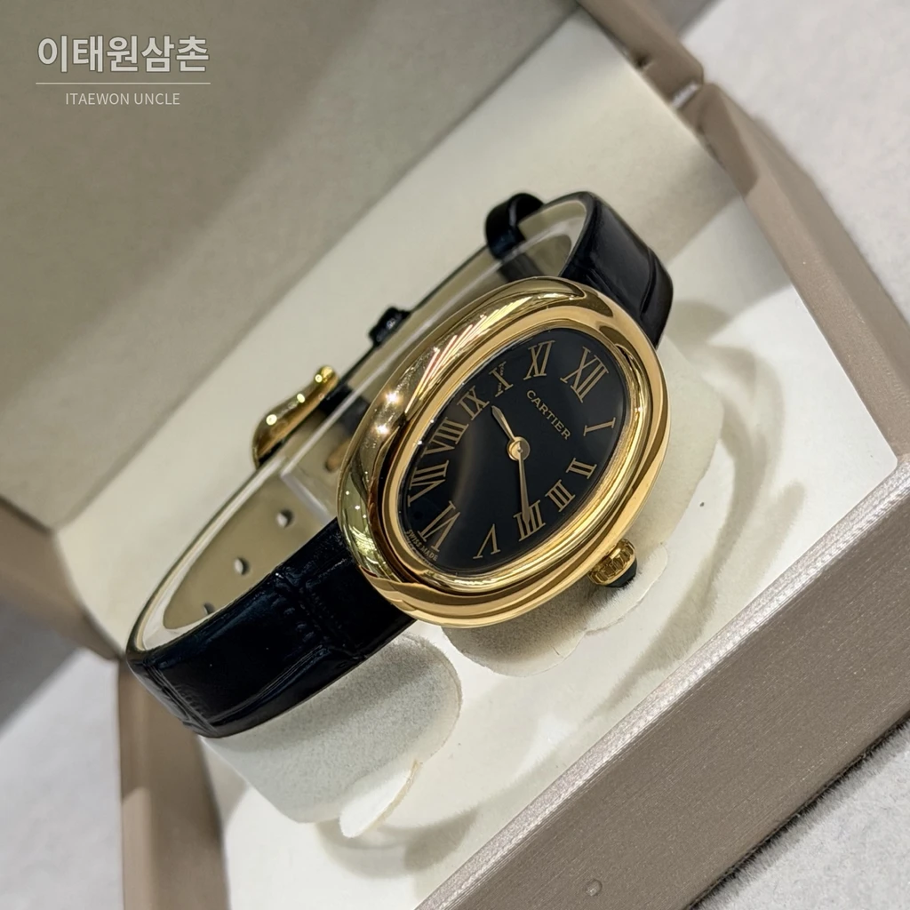 까르띠에 베누아 옐로우골드톤 실버다이얼 여성 시계 32mm