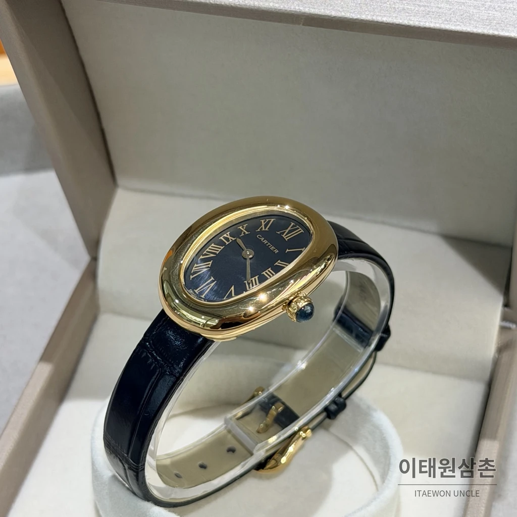 까르띠에 베누아 옐로우골드톤 실버다이얼 여성 시계 32mm