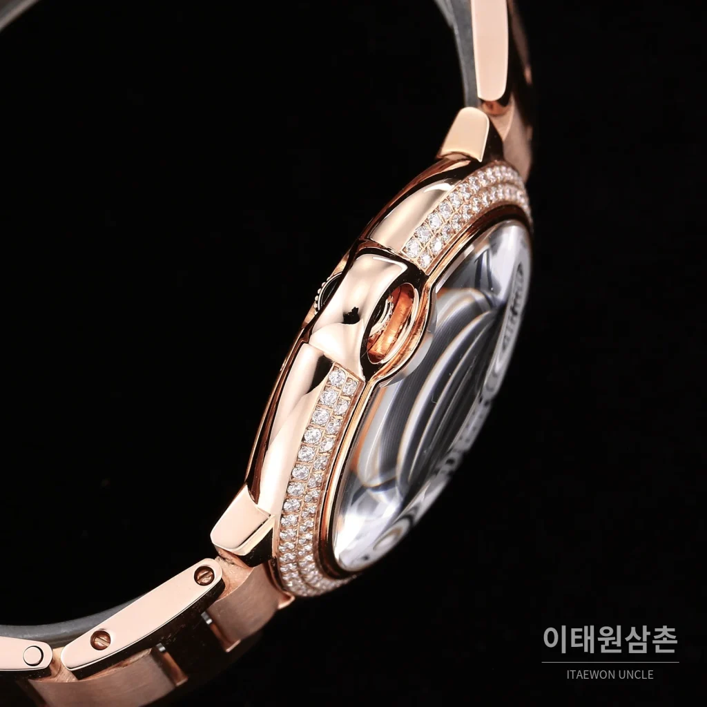까르띠에 발롱블루 드 까르띠에 투르비용 로마다이얼 오토매틱 42mm 로즈골드 브레이슬릿