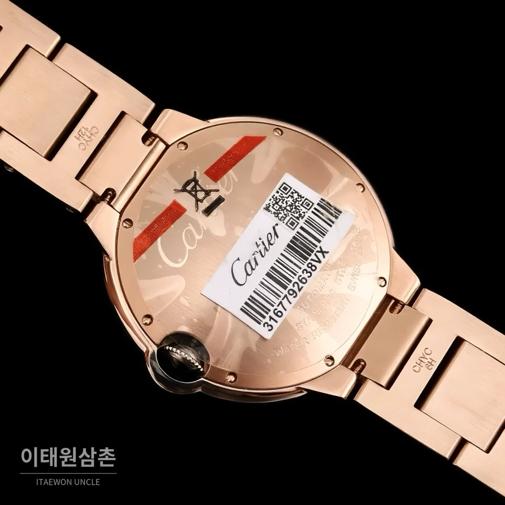 까르띠에 발롱블루 드 까르띠에 투르비용 로마다이얼 오토매틱 42mm 골드 브레이슬릿