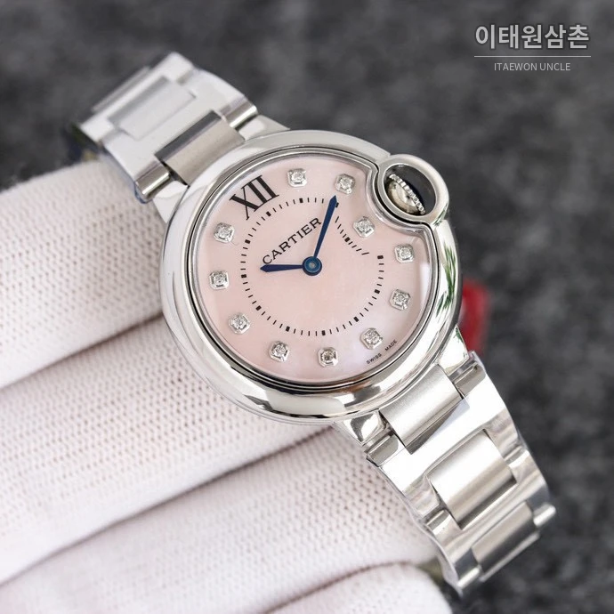 까르띠에 발롱블루 쿼츠 스틸 브레이슬릿