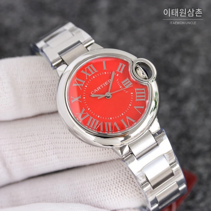 까르띠에 발롱블루 쿼츠 스틸 브레이슬릿