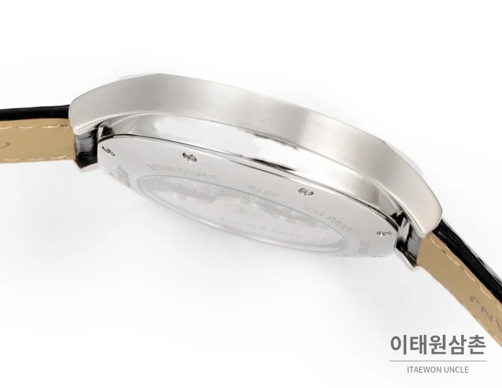 까르띠에 드라이브 드 까르띠에 오토매틱 블루 블랙 가죽 스트랩