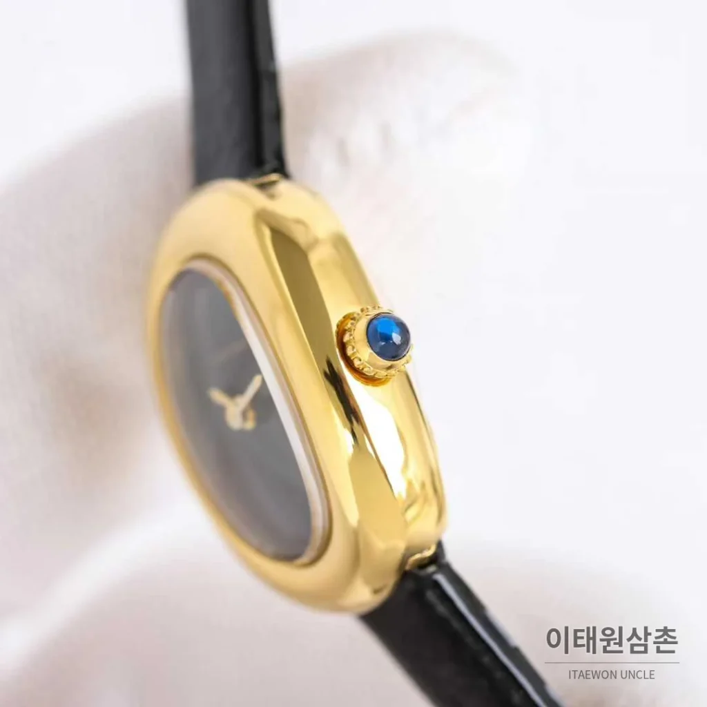 까르띠에 베누아 미니 스틸 화이트다이얼 로만인덱스 블루핸즈 쿼츠 24.6mm
