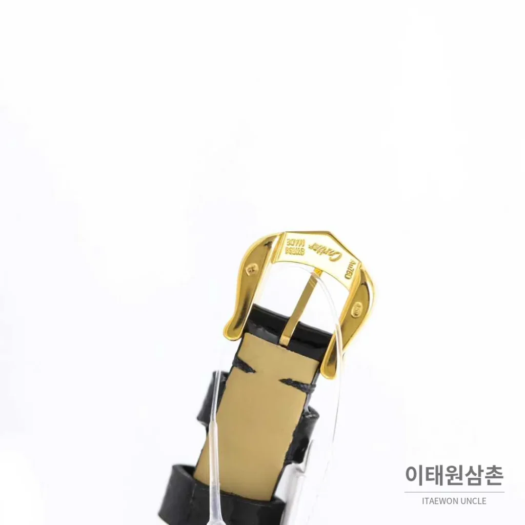 까르띠에 베누아 미니 스틸 화이트다이얼 로만인덱스 블루핸즈 쿼츠 24.6mm (2)