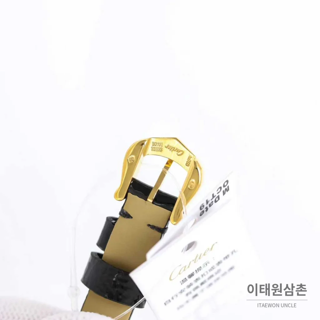 까르띠에 베누아 미니 스틸 화이트다이얼 로만인덱스 블루핸즈 쿼츠 24.6mm