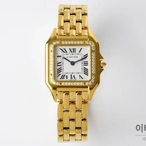 까르띠에 팬더 스틸 쥬얼 실버다이얼 쿼츠 워치 37mm 골드 브레이슬릿 까르띠에 팬더 스틸 쥬얼 실버다이얼 쿼츠 워치 37mm 골드 브레이슬릿