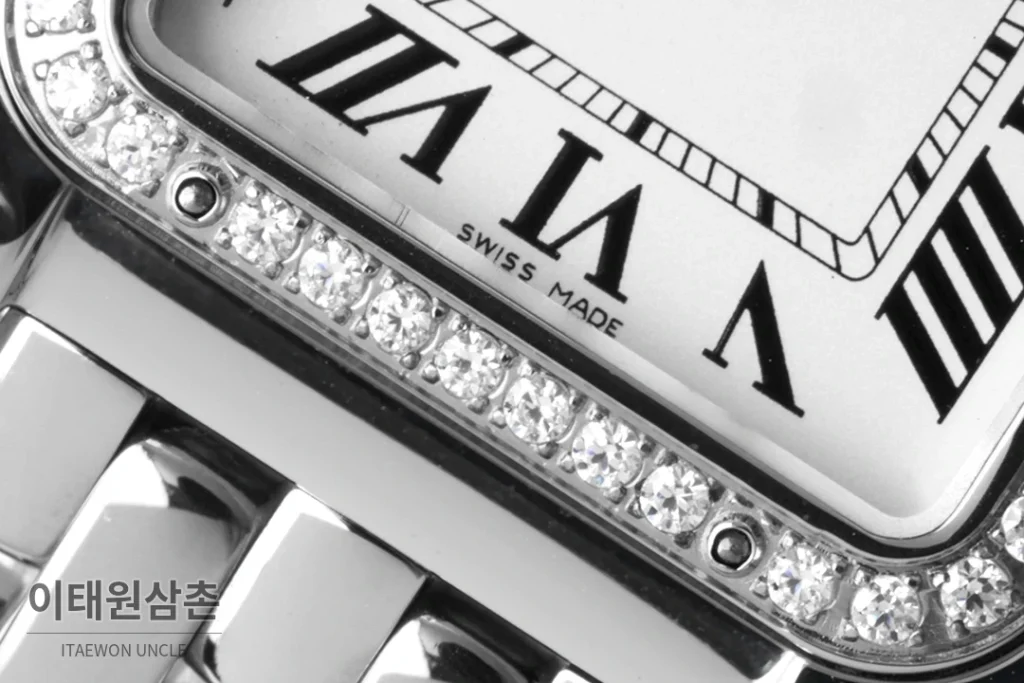까르띠에 팬더 스틸 쥬얼 실버다이얼 쿼츠 워치 37mm 스틸 브레이슬릿