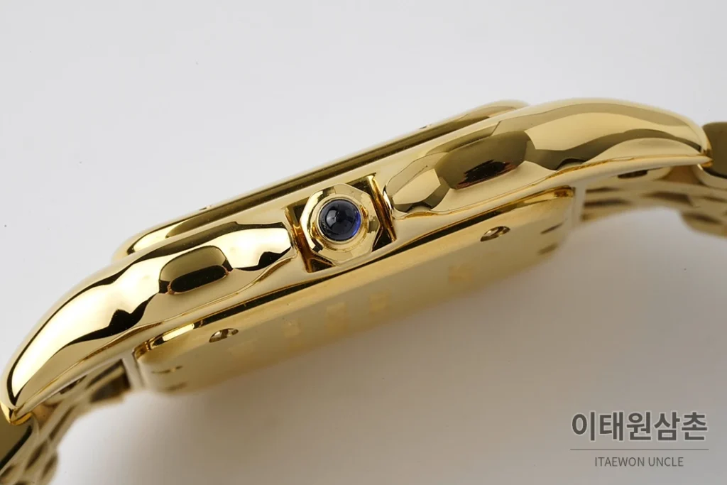 까르띠에 팬더 스틸 실버다이얼 쿼츠 워치 37mm 골드 브레이슬릿