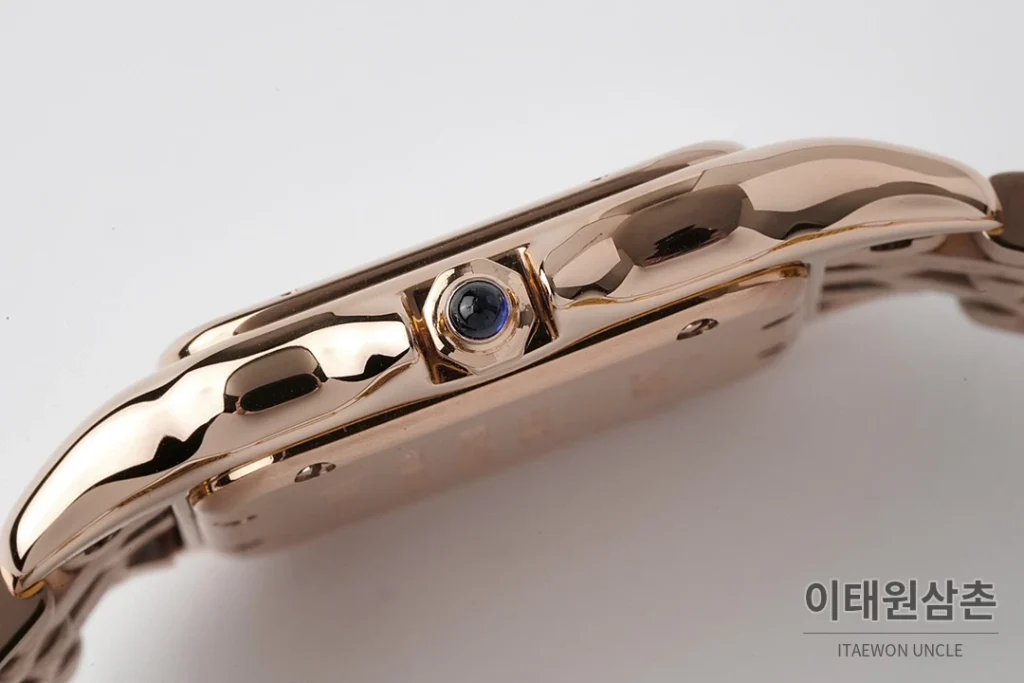 까르띠에 팬더 스틸 실버다이얼 쿼츠 워치 37mm 로즈골드 브레이슬릿