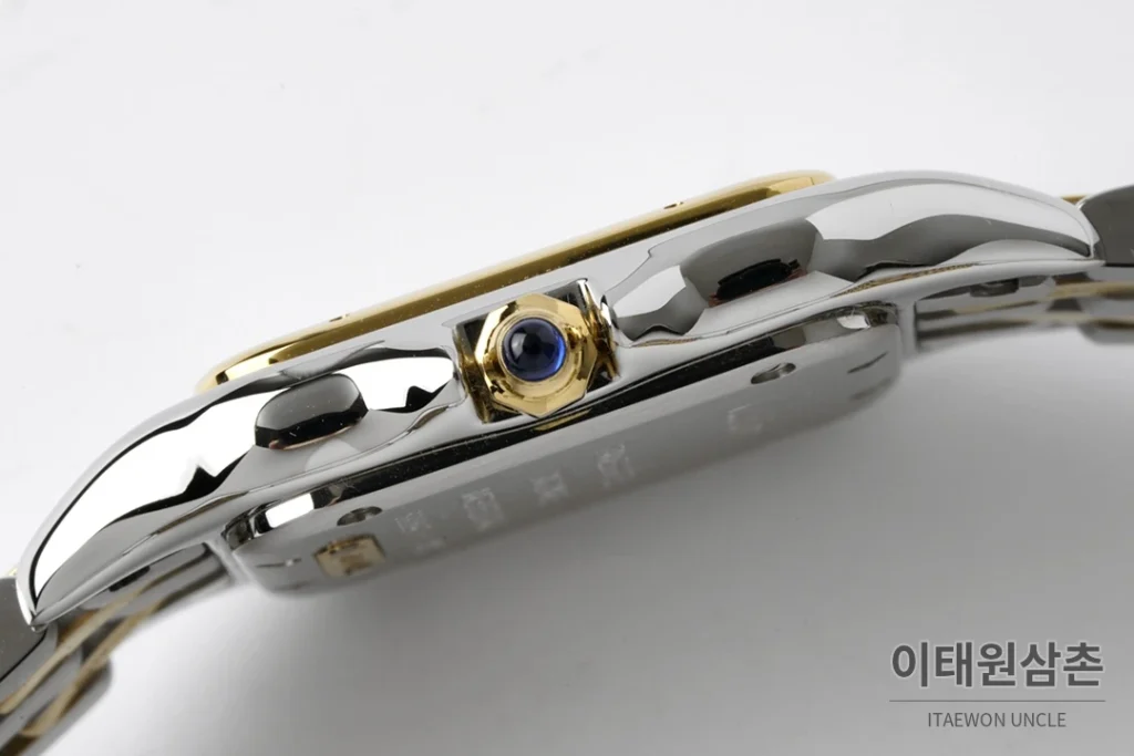 까르띠에 팬더 스틸 실버다이얼 쿼츠 워치 37mm 투톤 브레이슬릿