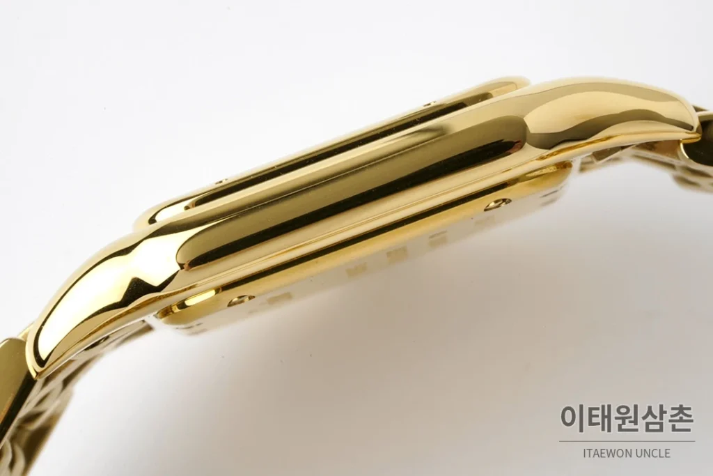 까르띠에 팬더 스틸 실버다이얼 쿼츠 워치 37mm 골드 브레이슬릿