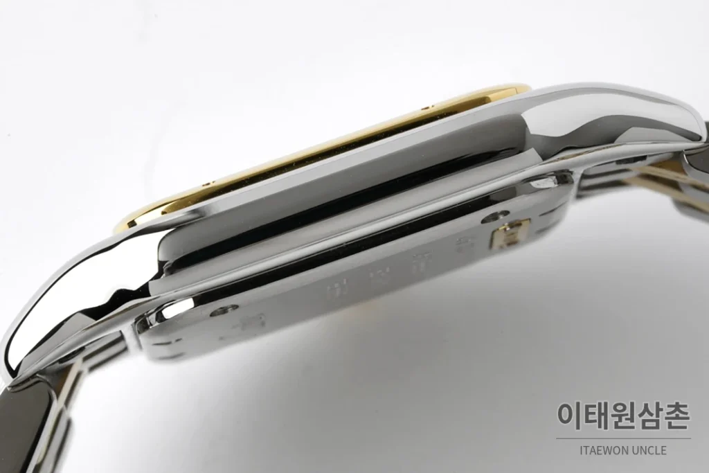까르띠에 팬더 스틸 실버다이얼 쿼츠 워치 37mm 투톤 브레이슬릿