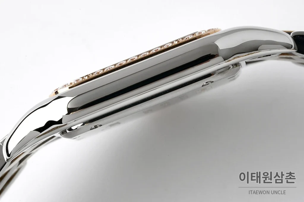 까르띠에 팬더 스틸 쥬얼 실버다이얼 쿼츠 워치 37mm 투톤 브레이슬릿
