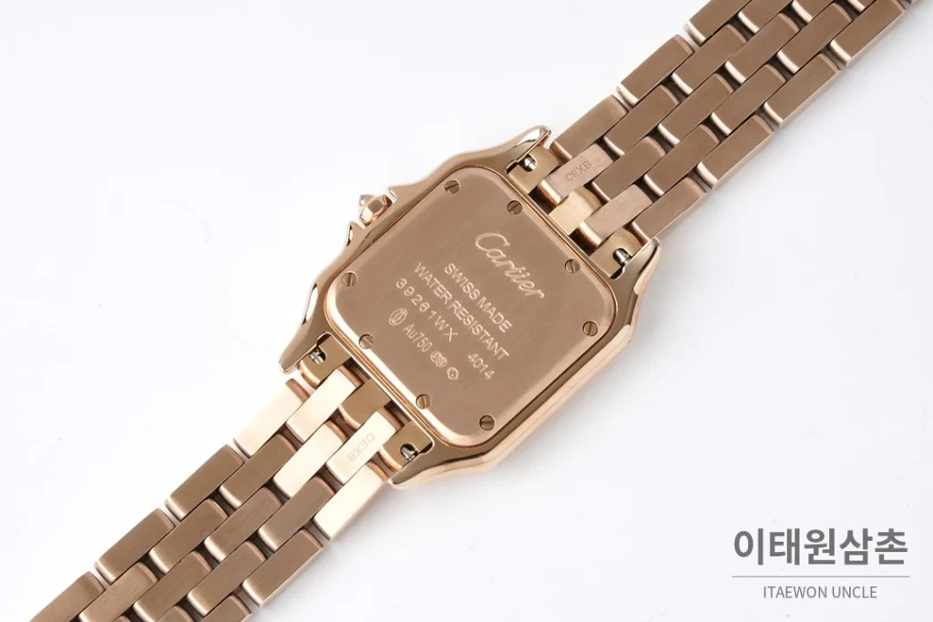 까르띠에 팬더 스틸 실버다이얼 쿼츠 워치 37mm 로즈골드 브레이슬릿