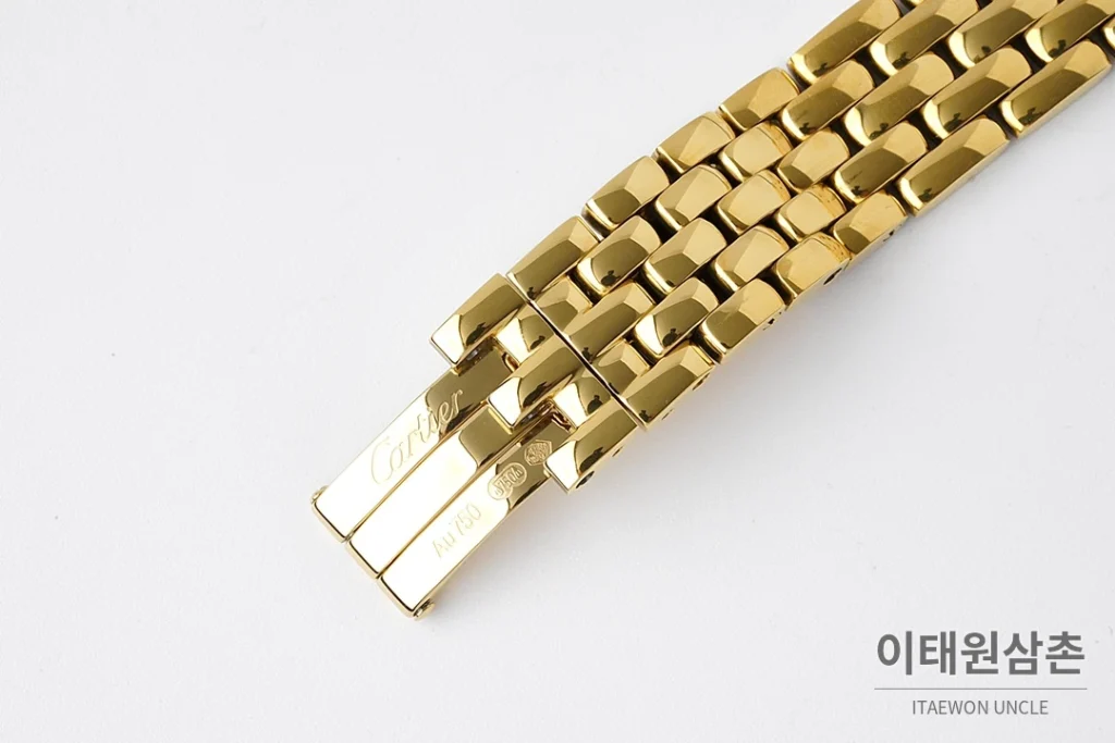 까르띠에 팬더 스틸 실버다이얼 쿼츠 워치 37mm 골드 브레이슬릿