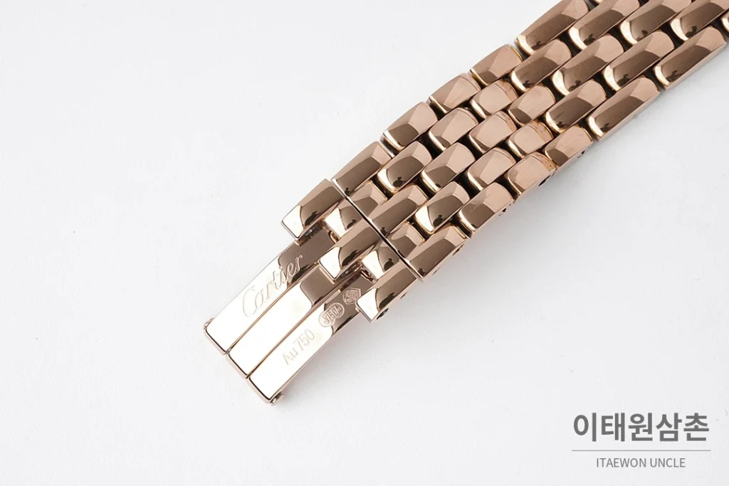 까르띠에 팬더 스틸 실버다이얼 쿼츠 워치 37mm 로즈골드 브레이슬릿