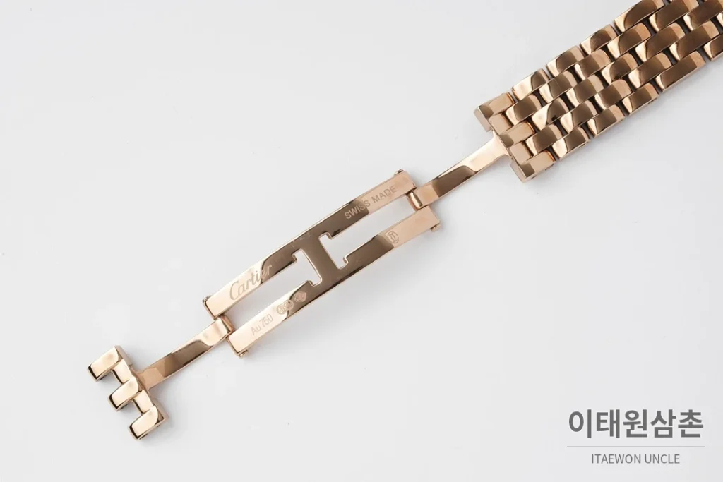 까르띠에 팬더 스틸 쥬얼 실버다이얼 쿼츠 워치 37mm 로즈골드 브레이슬릿