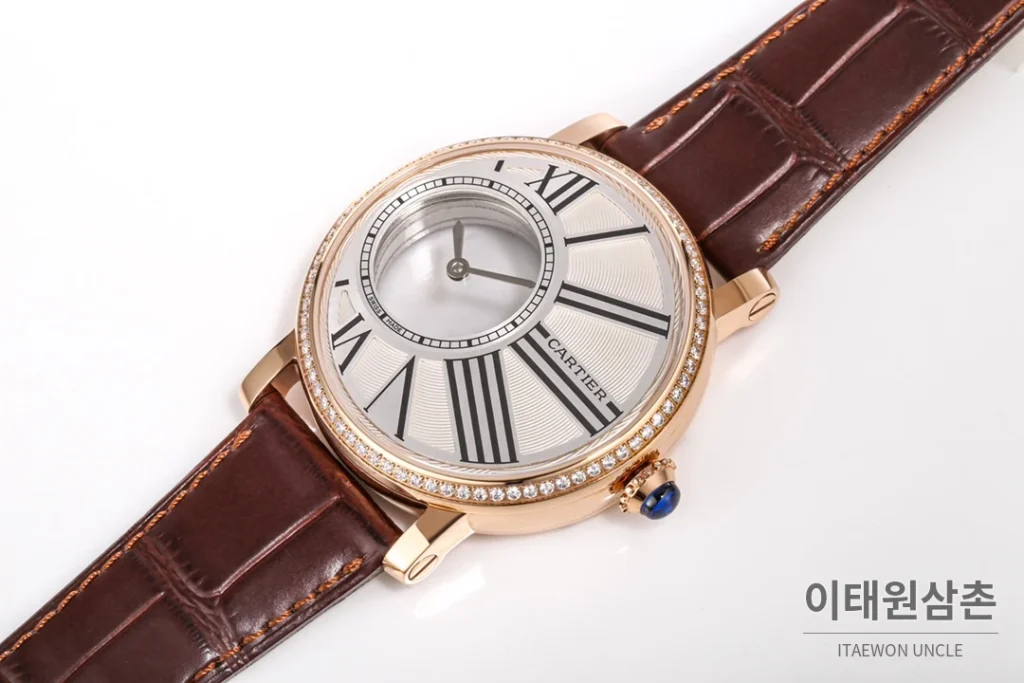 까르띠에 로통드 드 까르띠에 투르비용 42.5mm 화이트 다이얼
