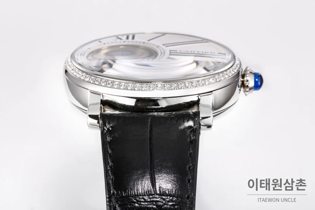 까르띠에 로통드 드 까르띠에 투르비용 42.5mm 실버 다이얼