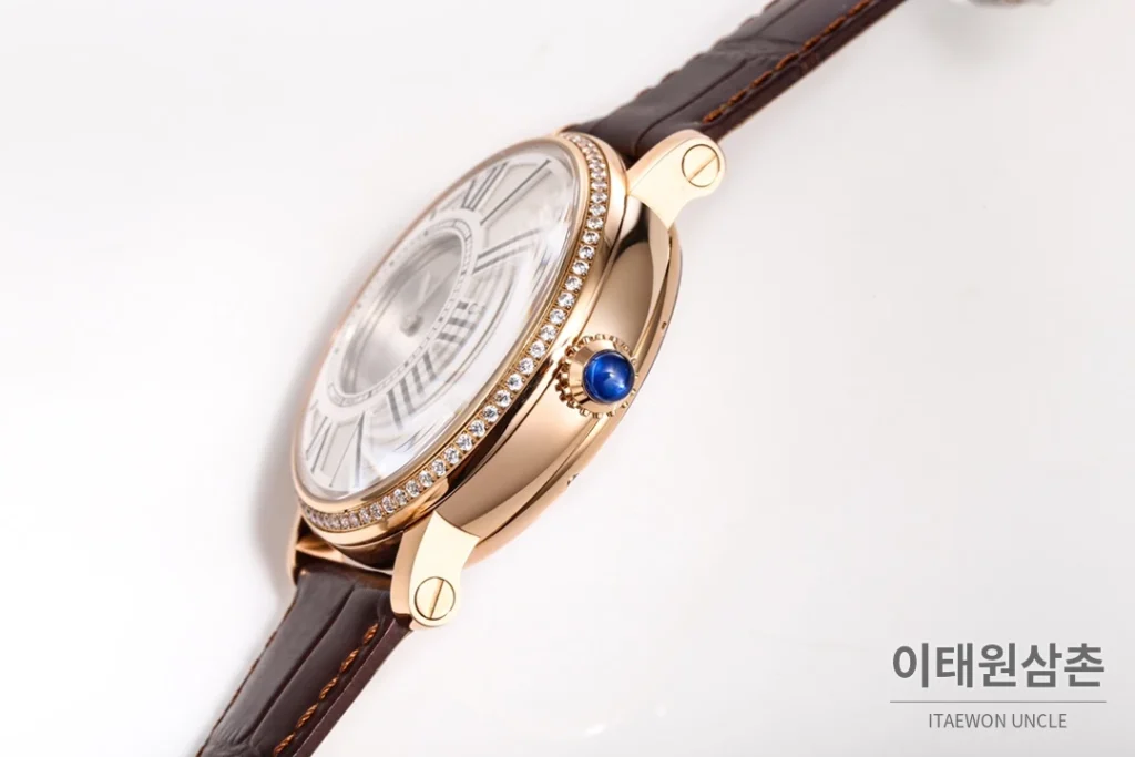 까르띠에 로통드 드 까르띠에 투르비용 42.5mm 화이트 다이얼