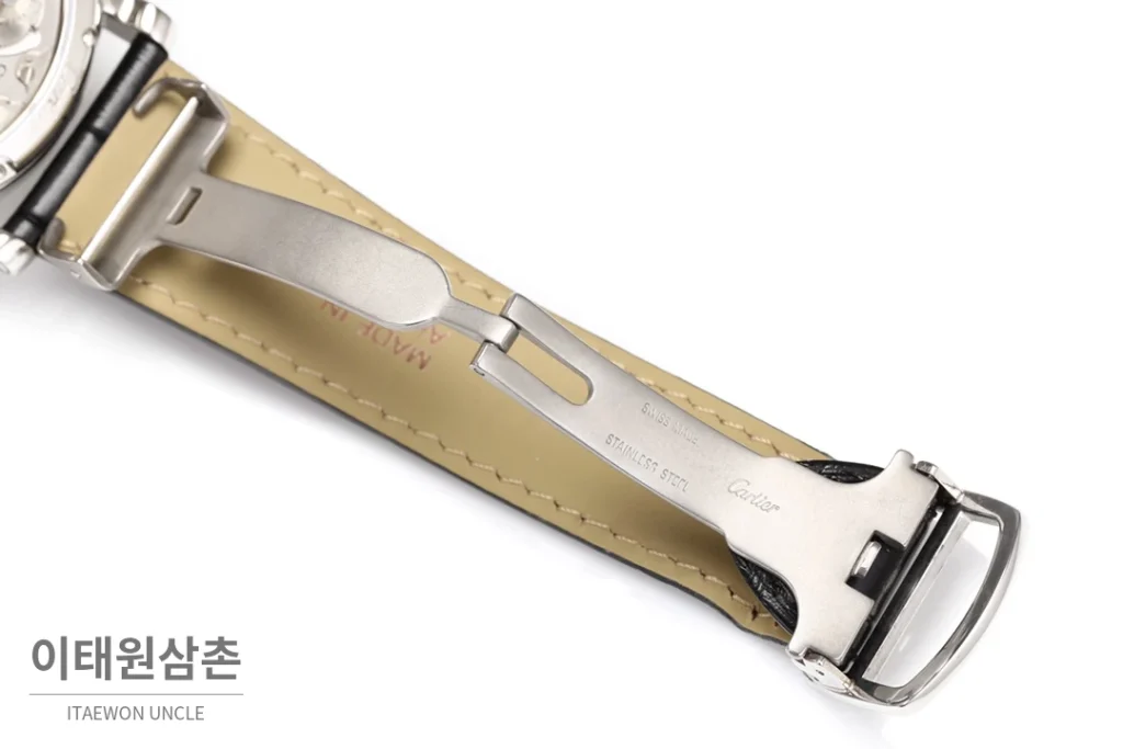 까르띠에 로통드 드 까르띠에 투르비용 42.5mm 실버 다이얼