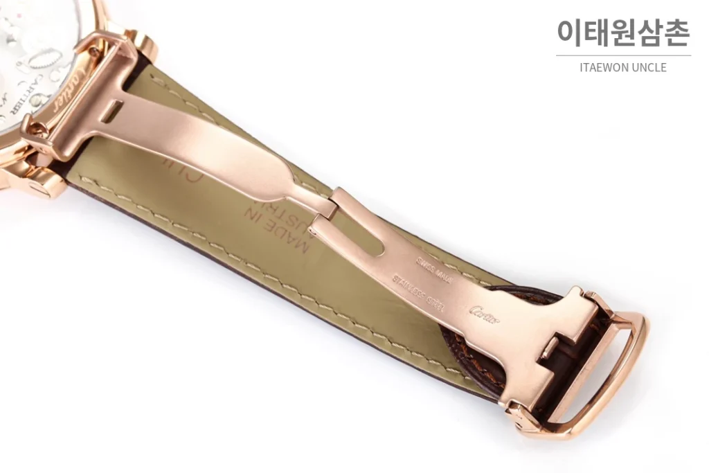 까르띠에 로통드 드 까르띠에 투르비용 42.5mm 화이트 다이얼