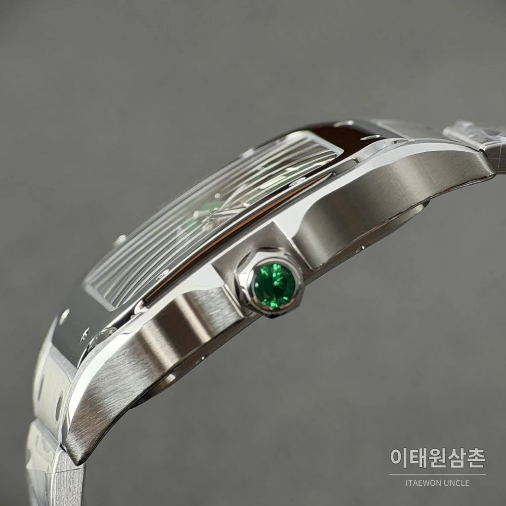까르띠에 산토스 오토매틱 스켈레톤 다이얼 스틸 브레이슬릿
