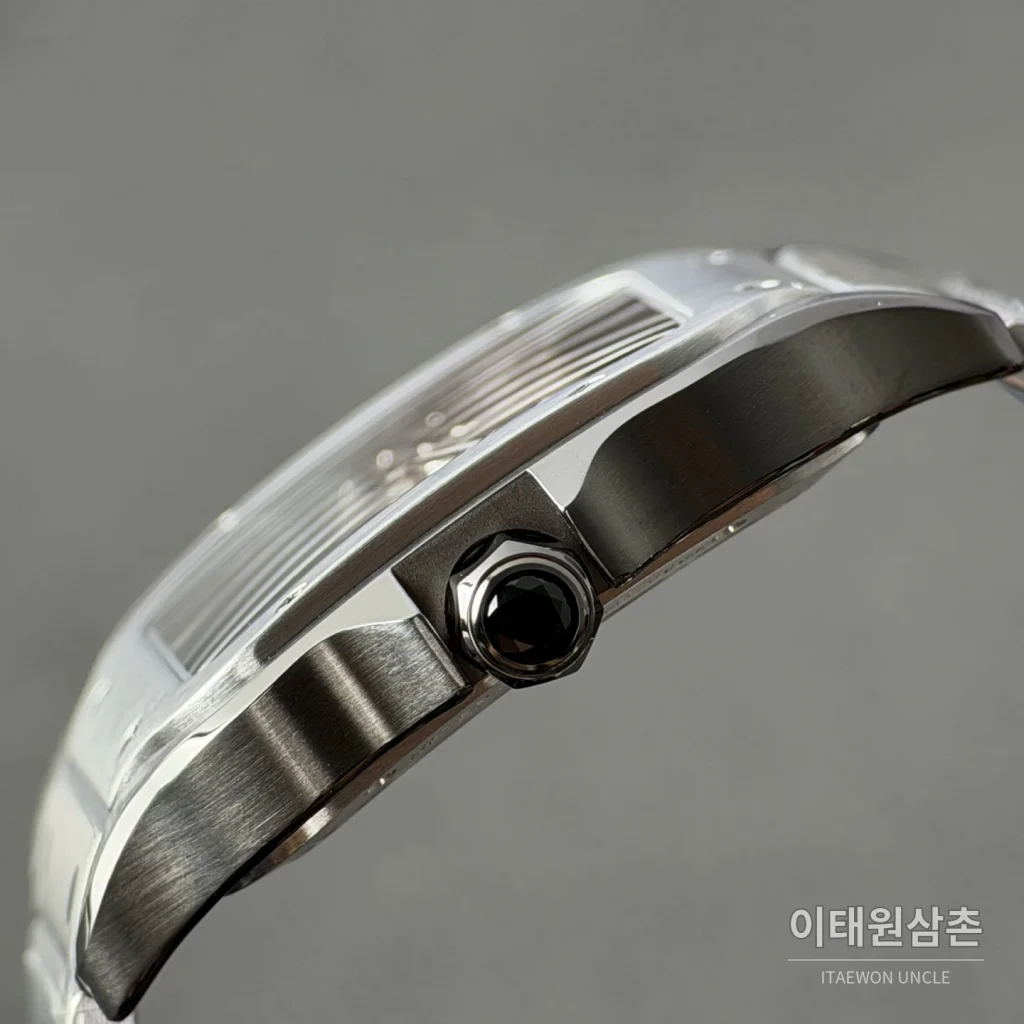 까르띠에 산토스 오토매틱 스켈레톤 다이얼 스틸 브레이슬릿 (2)