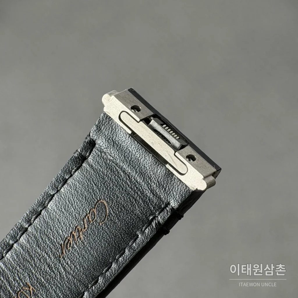 까르띠에 산토스 오토매틱 스켈레톤 다이얼 블랙 가죽 스트랩