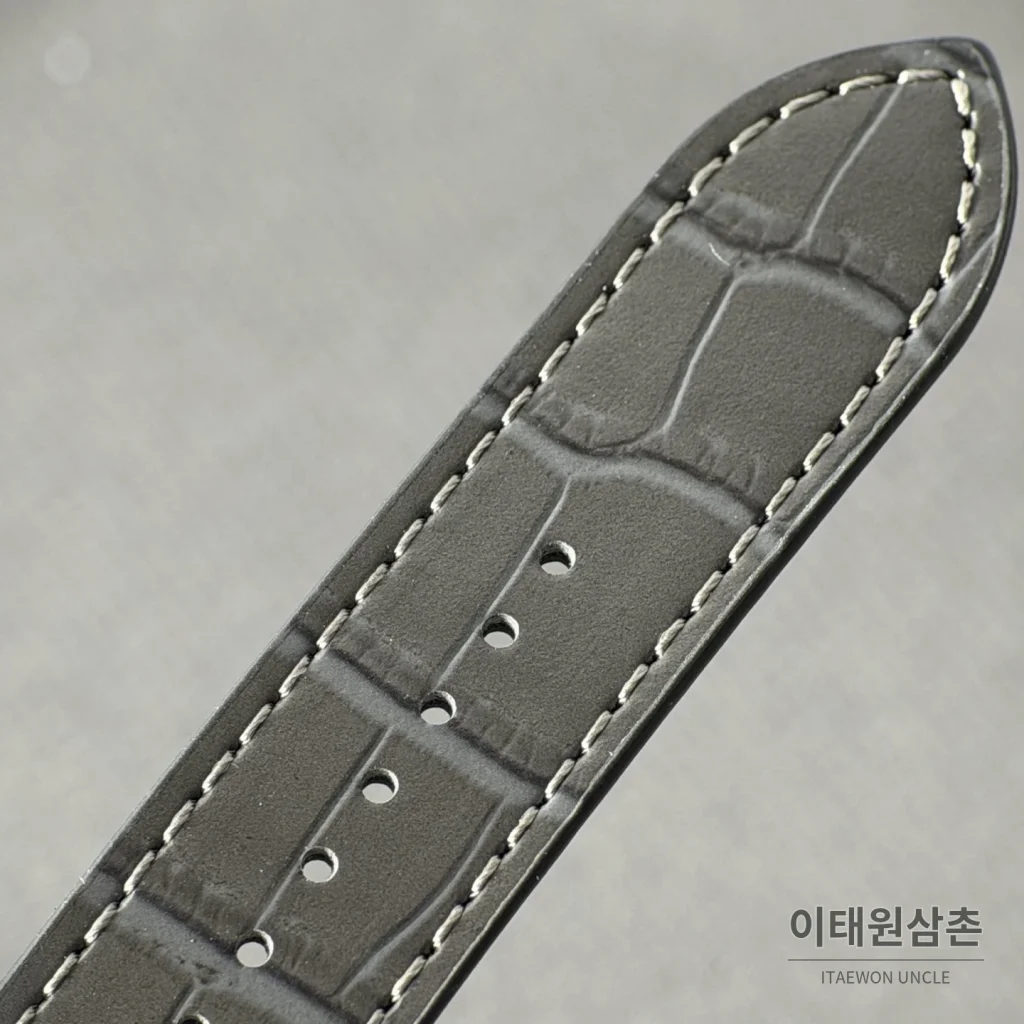 까르띠에 산토스 오토매틱 스켈레톤 다이얼 블랙 가죽 스트랩 로즈골드 베젤