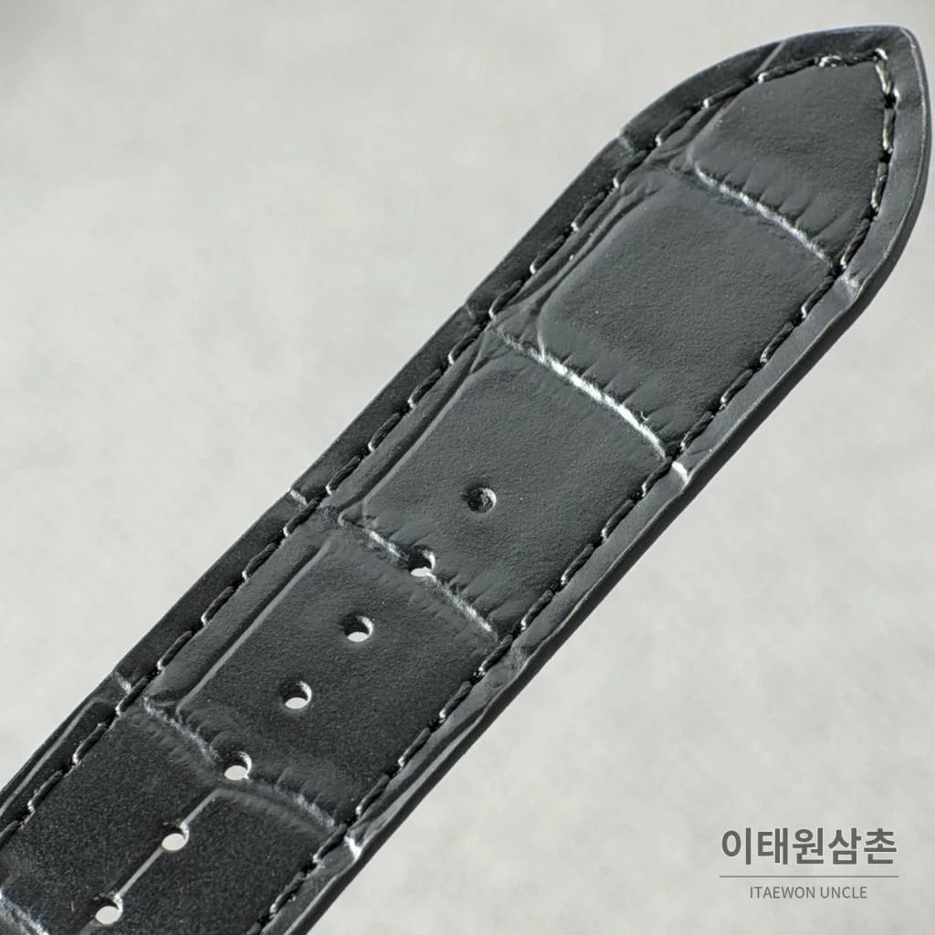 까르띠에 산토스 오토매틱 스켈레톤 다이얼 블랙 가죽 스트랩